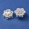 Brass Micro Pave Clear Cubic Zirconia Beads CU-CBAEC99-32S-01-2