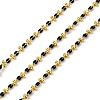 Brass Enamel Link Chains CHC-L050-07G-08-1