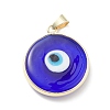 Handmade Evil Eye Lampwork Pendants LAMP-F031-03G-02-3