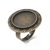 Adjustable Alloy Ring Components PALLOY-WH0101-70AB-1