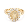 Brass Micro Pave Cubic Zirconia Adjustable Rings RJEW-D112-09G-1