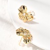 Bowknot Brass Micro Pave Cubic Zirconia Stud Earrings EJEW-B148-07B-G-3
