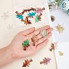 DIY Walnut Wooden Dangle Earring Making Kits DIY-OC0006-64-3