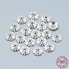 925 Sterling Silver Bead Caps STER-T002-87S-3