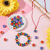 40Pcs Pride UV Plating Rainbow Iridescent Acrylic European Beads MACR-SC0002-66-4