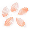 Baking Painted Transparent Glass Petal Beads DGLA-N004-17-1