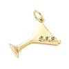Brass Micro Pave Cubic Zirconia Pendants KK-Z120-57A-G-2