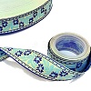 50 Yards Ethnic Style Polyester Flower Jacquard Ribbon for DIY Bowknot Making PW-WG64D4A-01-3