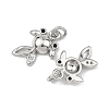 SHEGRACE Brass Cubic Zirconia Charms XGRQ3P039-586P-2