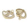 Brass Micro Pave Cubic Zirconia Pendants KK-G485-34A-G-2