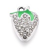Alloy Rhinestone and Enamel Pendants PALLOY-T092-42P-01-1