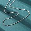 1MM Brass Cable Chain Necklace for Women Men KK-P302-02P-2