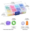 184Pcs 8 Colors Transparent Plastic Beads KY-YW0001-52-3