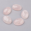 Natural Rose Quartz Flat Back Cabochons G-G741-13x18mm-21-1