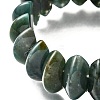 Bicone Natural Moss Agate Beads Stretch Bracelets for Women Men BJEW-C097-05K-2