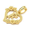 Heart Brass Pendants KK-I714-04G-F-2