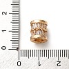 Brass Micro Pave Clear Cubic Zirconia European Beads KK-D378-23G-3