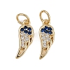 Brass Micro Pave Cubic Zirconia Pendants KK-B150-23G-1
