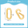 2Pcs 2 Colors 925 Sterling Silver Spring Gate Clasps STER-PH0004-02-2