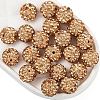 Round Polymer Clay Czech Glass Rhinestone Beads RB-D289-8mm-362-1