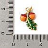 304 Stainless Steel Enamel Pendants STAS-G386-08G-3