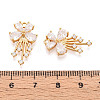 Brass Micro Pave Cubic Zirconia Pendants KK-N263-50G-3