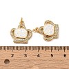 Brass Micro Pave Cubic Zirconia with Synthetic Opal Pendants KK-D096-18G-3