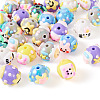 26Pcs 13 Styles Hand Painted Opaque Acrylic with Enamel Beads MACR-TA0001-93-3