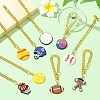 9Pcs 9 Styles Ball Game PVC Plastic Cup Charms HJEW-CJ0001-18-5