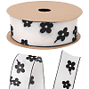 1Roll Printed Polyester Chiffon Ribbons OCOR-CY0002-35D-6