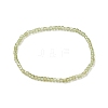 Natural Peridot Cube Beaded Stretch Bracelet for Women BJEW-JB08975-05-1