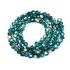 AB Color Plated Transparent Glass Beads Strands GLAA-G127-01-01G-3
