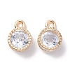 Alloy Clear Cubic Zirconia Charms LS-ZIRC-A022-04G-1
