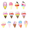 13Pcs PVC Ice Cream Lapel Pin Backs for Backpack Clothes JEWB-CJC0022-014B-1