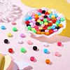 100Pcs 10 Colors Opaque Acrylic Beads OACR-TA0003-09-5