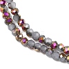 Electroplate Glass Beads Stradns EGLA-H114-02B-03-3
