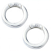 2Pcs 925 Sterling Silver Spring Gate Rings STER-SC0001-53-1