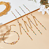 10Pcs 5 Colors 304 Stainless Steel Enamel Oval Link Chain Bracelet Makings AJEW-GO00045-4