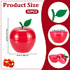 Christmas Apple Shaped Transparent Plastic Jewelry Gift Storage Boxes with Lid CON-WH0089-167B-3
