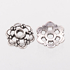 6-Petal Filigree Flower Tibetan Silver Bead Caps X-AA0502-NF-2