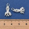 925 Sterling Silver Hollow Pendants STER-P071-01S-4
