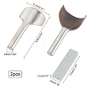 2 Pcs 2 Styles 45# Steel Leathercraft Tool TOOL-GA0001-30P-2