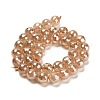 Electroplated Natural Quartz Round Beads Strands G-L598-A02-03A-3