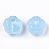 Transparent Spray Painted Glass Beads X-GLAA-N035-07A-D03-2