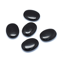 Natural Obsidian Oval Palm Stone G-P415-53