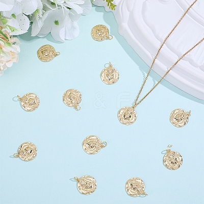 12Pcs Brass Pendants KK-BBC0024-99-1