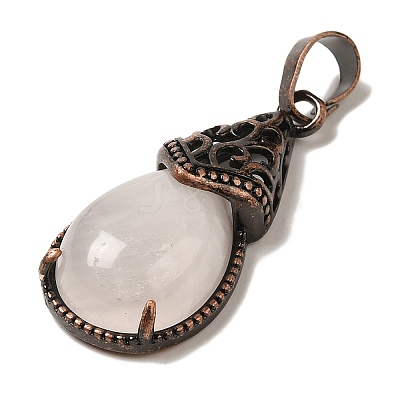 Natural Rose Quartz Pendants G-H065-01R-10-1