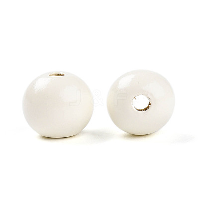 Painted Natural Wood Beads WOOD-A018-16mm-04-1