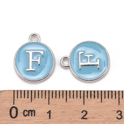 Platinum Plated Alloy Enamel Charms LS-X-ENAM-S118-04F-P-1