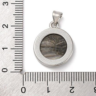 Natural Black Lip Shell Carved Moth Pendants KK-D537-04P-03-1